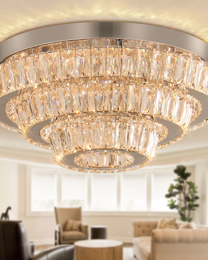 11.8''Modern K9 Crystal LED Ceiling Light