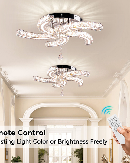 Luxury 5-Sickle Crystal Ceiling Light