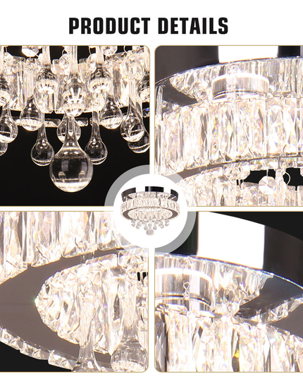 11.8'' Modern Luxury K9 Crystal LED Ceiling Lights