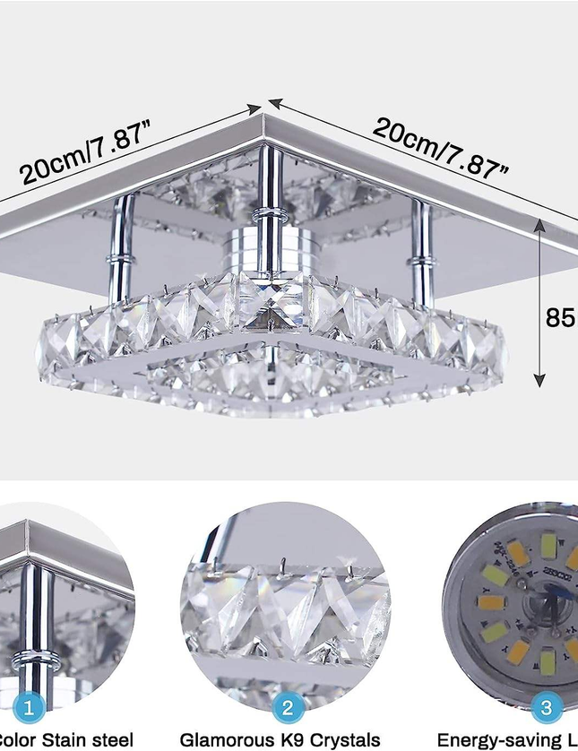 Mini Square Flush Mount Ceiling Light