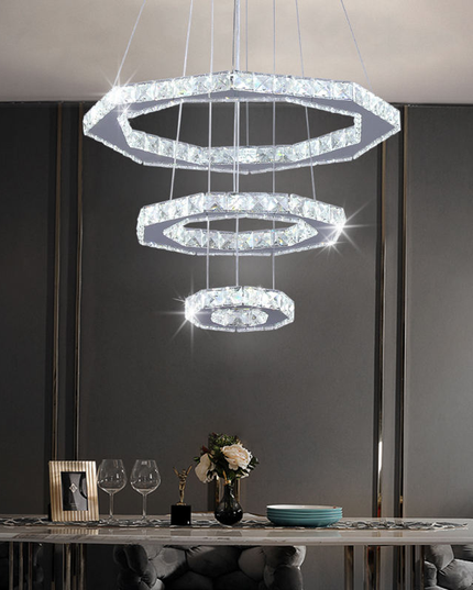 Modern Exquisite LED Crystal Chandelier Pendant Light