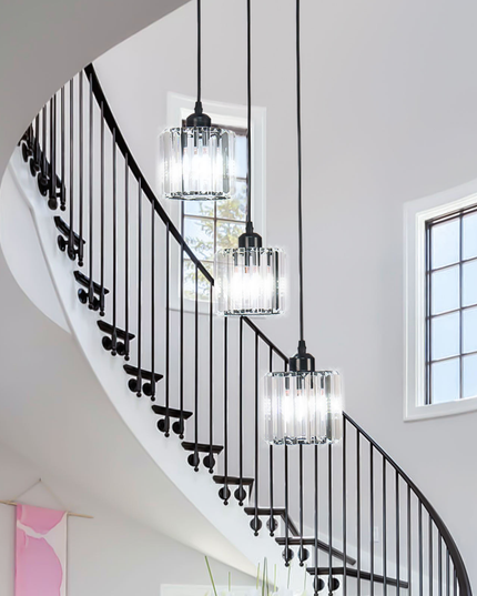 3 Heads Crystal Chandelier Ceiling Light