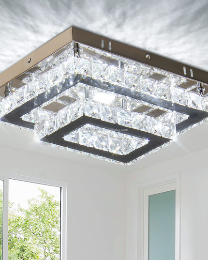 Modern 2 Layer Crystal Ceiling Lamp Lighting
