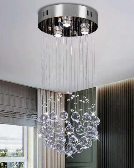 Luxury Led Round K9 Crystal Chandelier
