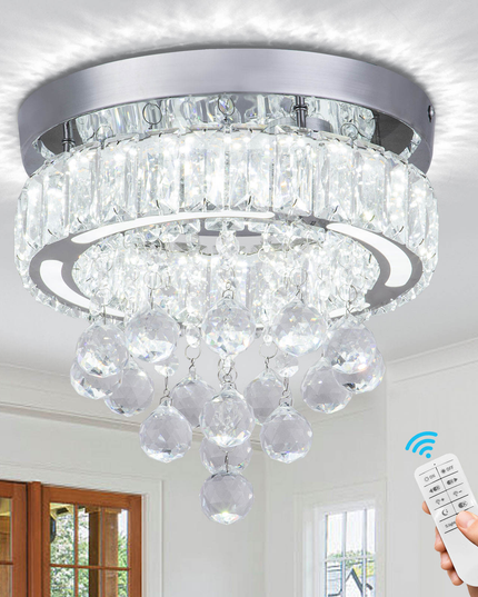 Modern Nordic Large Crystal LED Ceiling Light