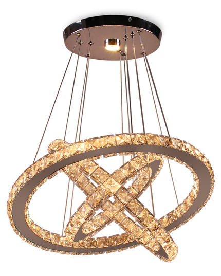 Modern 2-Circular Elegant Crystal Chandeliers