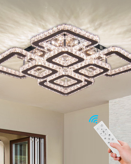 K9 Crystal LED Square Restaurant Ceiling Light