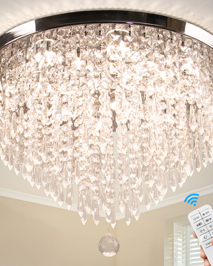 Luxury K9 Crystal LED Round Chandelier