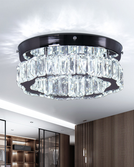Stainless Steel Base round Crystal Chandelier