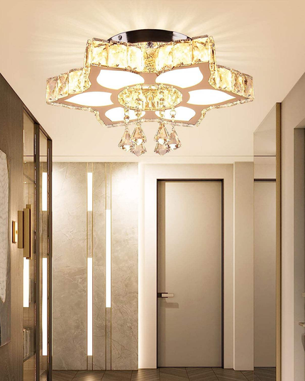 K9 Crystal Flower Design Chandelier