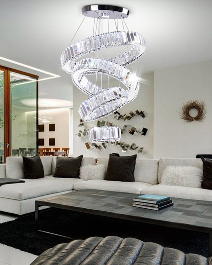 Modern Luxury 4-Ring Pendant Chandelier