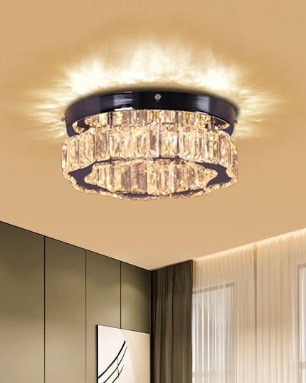 Stainless Steel Base round Crystal Chandelier