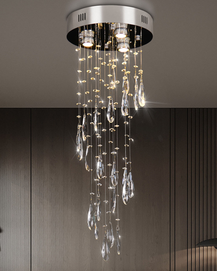 Modern Silver LED Ceiling Light Chandelier