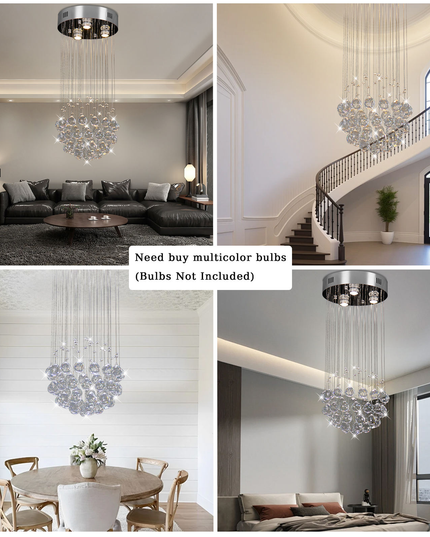 Luxury Led Round K9 Crystal Chandelier