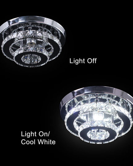 2 Layer Round Design K9 Crystal Chandelier