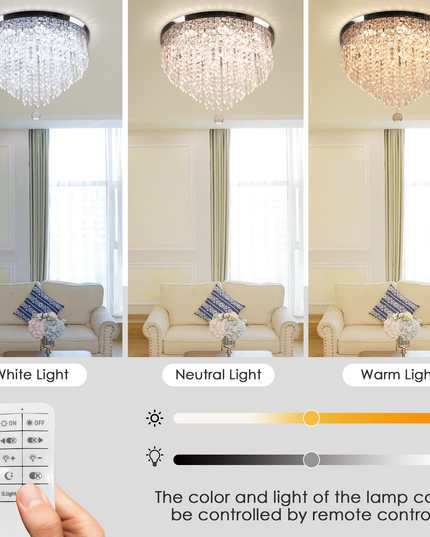 Luxury K9 Crystal LED Round Chandelier