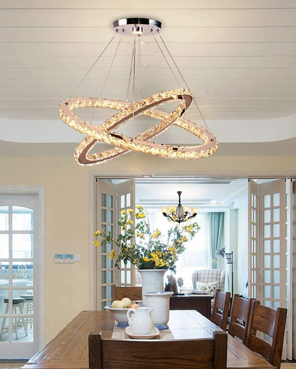 Ring Shape LED Crystal Chandelier