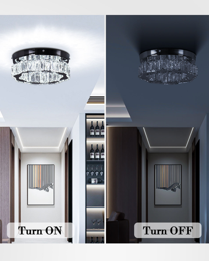Stainless Steel Base round Crystal Chandelier