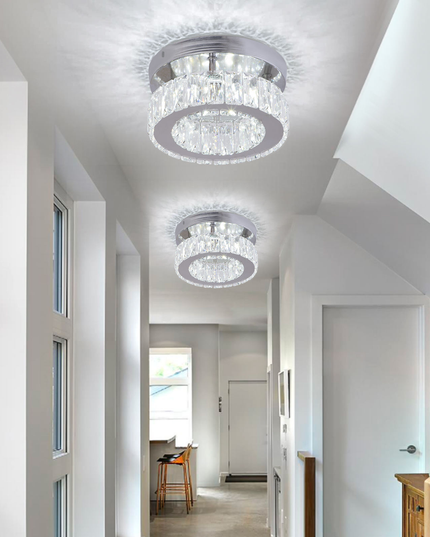 Stainless Steel Small K9 Crystal Ceiling Lights