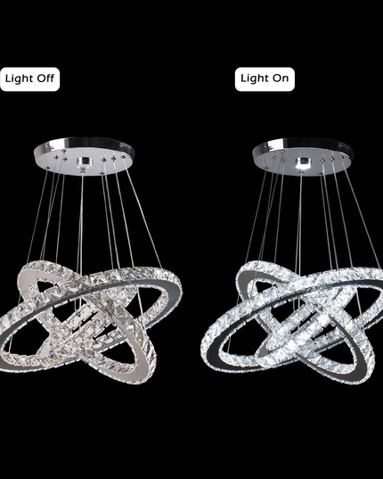 Modern 2-Circular Elegant Crystal Chandeliers