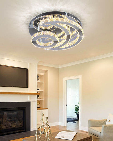 Moon Shape LED Crystal Ceiling Light