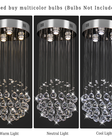 Luxury Led Round K9 Crystal Chandelier