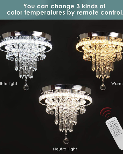 11.8 Inch LED Luxury Modern Nordic Crystal Chandelier