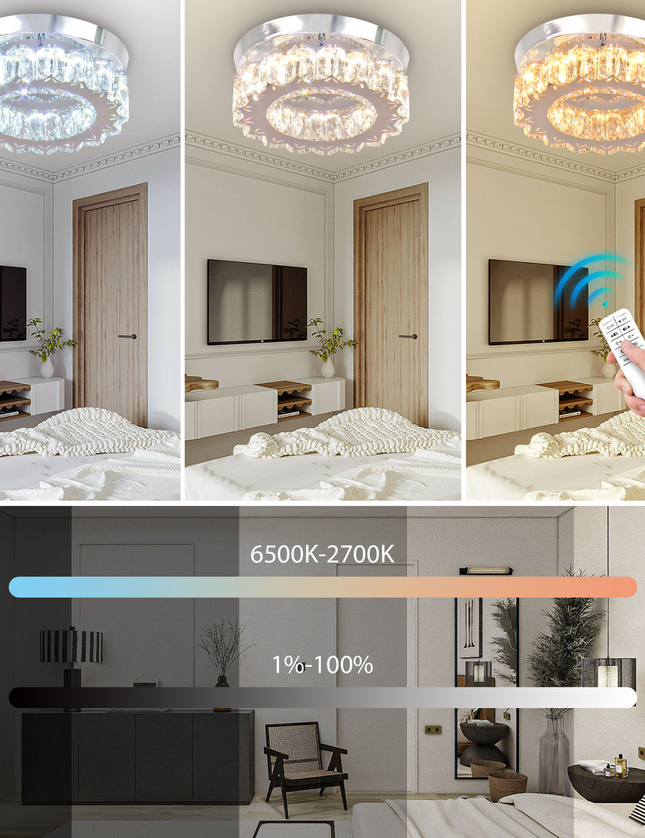 Modern K9 Crystal Chandelier Led Ceiling Light