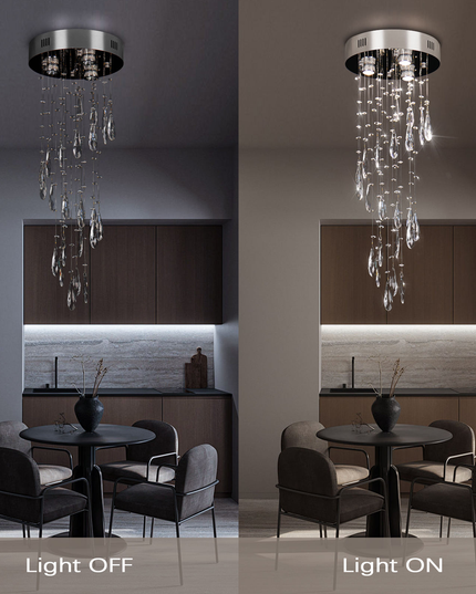 Modern Silver LED Ceiling Light Chandelier