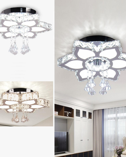 K9 Crystal Flower Design Chandelier