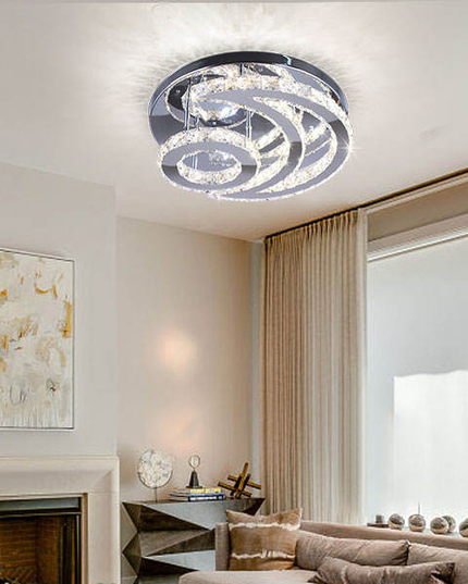 Moon Shape LED Crystal Ceiling Light