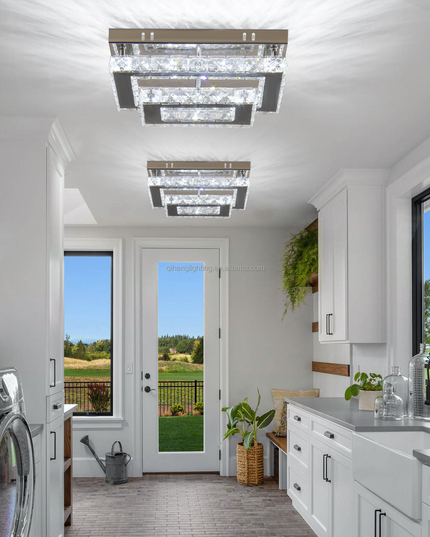 Modern 2 Layer Crystal Ceiling Lamp Lighting