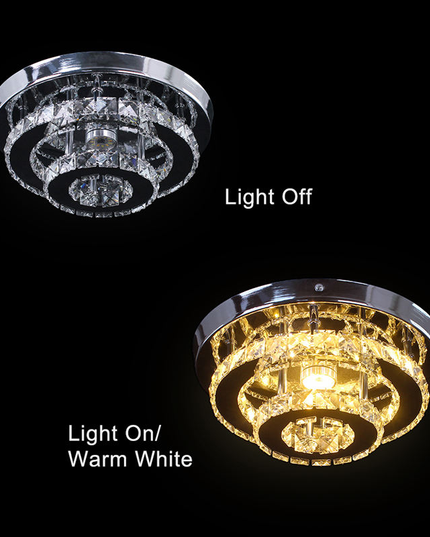 2 Layer Round Design K9 Crystal Chandelier