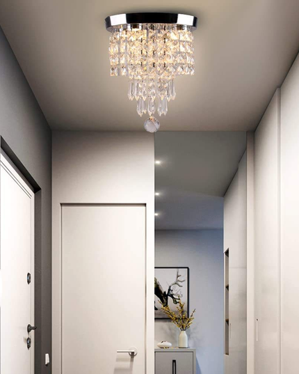 Mini LED Round Crystal Ceiling Lamp