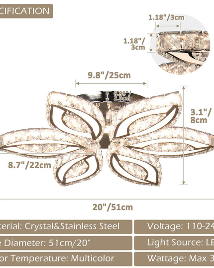 Modern 6 Leafs Design LED Ceiling Light