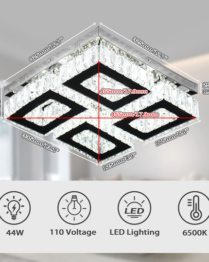 Modern Square Chandeliers Led Crystal Chandelier