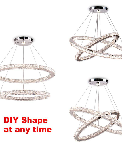 Ring Shape LED Crystal Chandelier