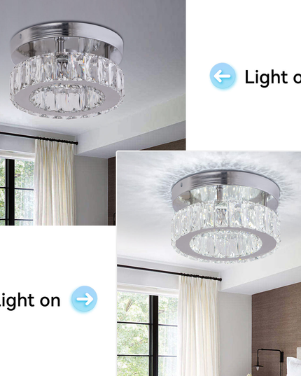 Stainless Steel Small K9 Crystal Ceiling Lights