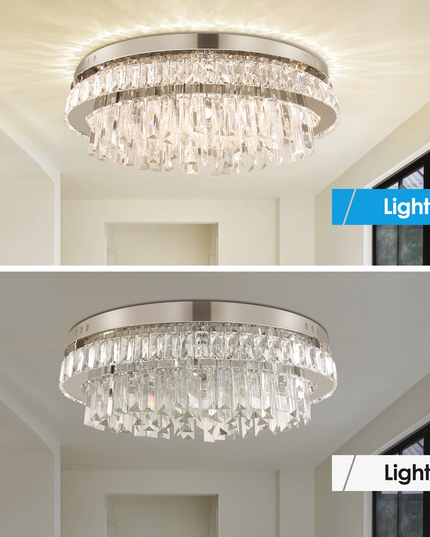 19.6'' Modern Luxury Crystal Hanging Chandelier