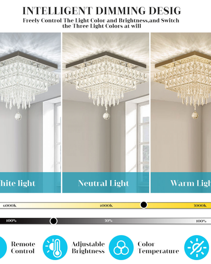 Crystal Ceiling Light Fixture LED Chandeliers