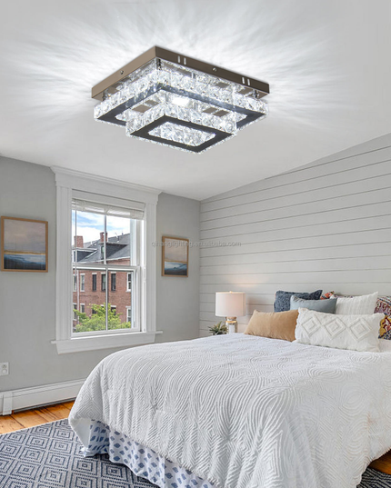 Modern 2 Layer Crystal Ceiling Lamp Lighting