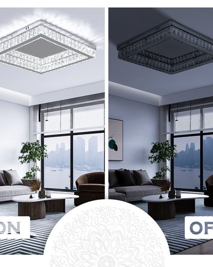 Modern Remote Led K9 Crystal Ceiling Light