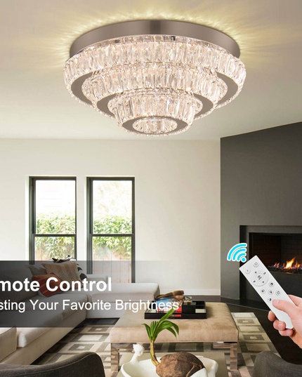 11.8''Modern K9 Crystal LED Ceiling Light