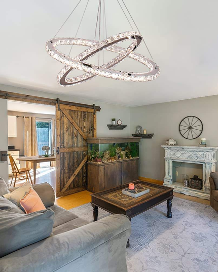 Ring Shape LED Crystal Chandelier