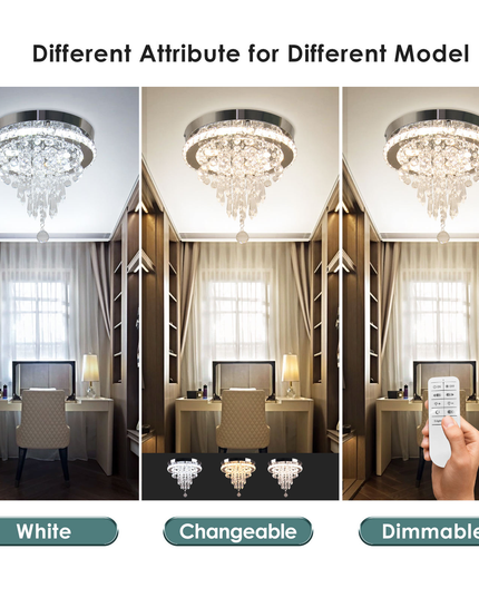 11.8 Inch LED Luxury Modern Nordic Crystal Chandelier