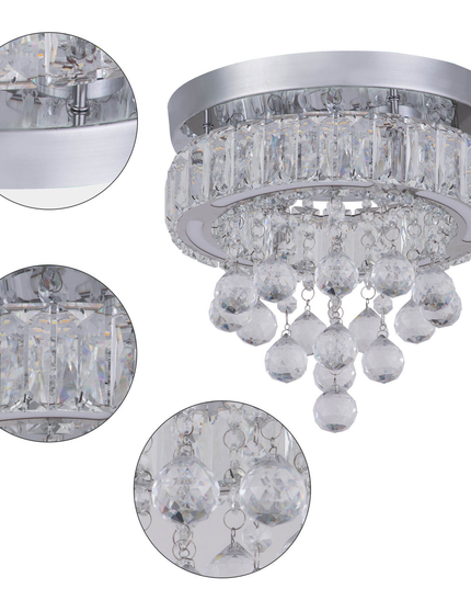 Modern Nordic Large Crystal LED Ceiling Light