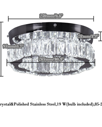 Stainless Steel Base round Crystal Chandelier