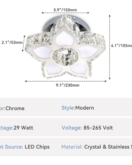 Luxury Minimalist Design LED Crystal Chandelier