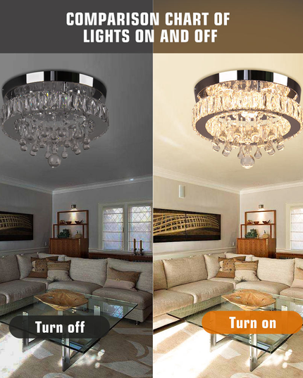 11.8'' Modern Luxury K9 Crystal LED Ceiling Lights