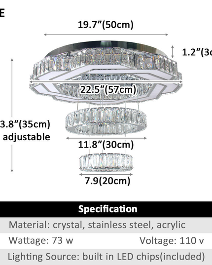K9 Crystal LED Luxury Large Wedding Ceiling Light